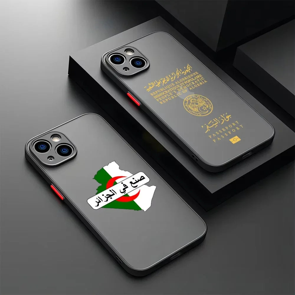 Algeria Map Flag Passport Phone Case For iPhone 🇩🇿