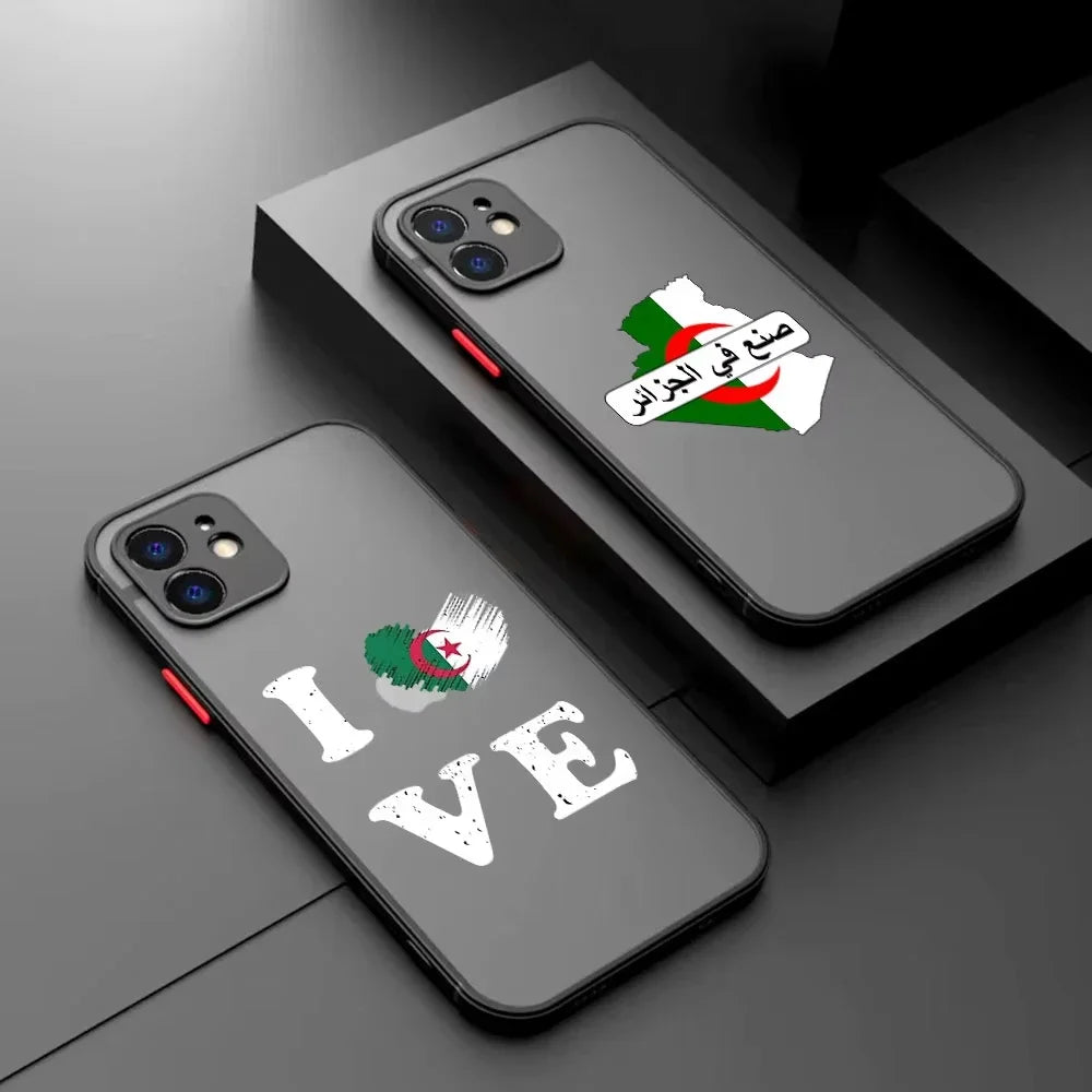 Algeria Map Flag Passport Phone Case For iPhone 🇩🇿