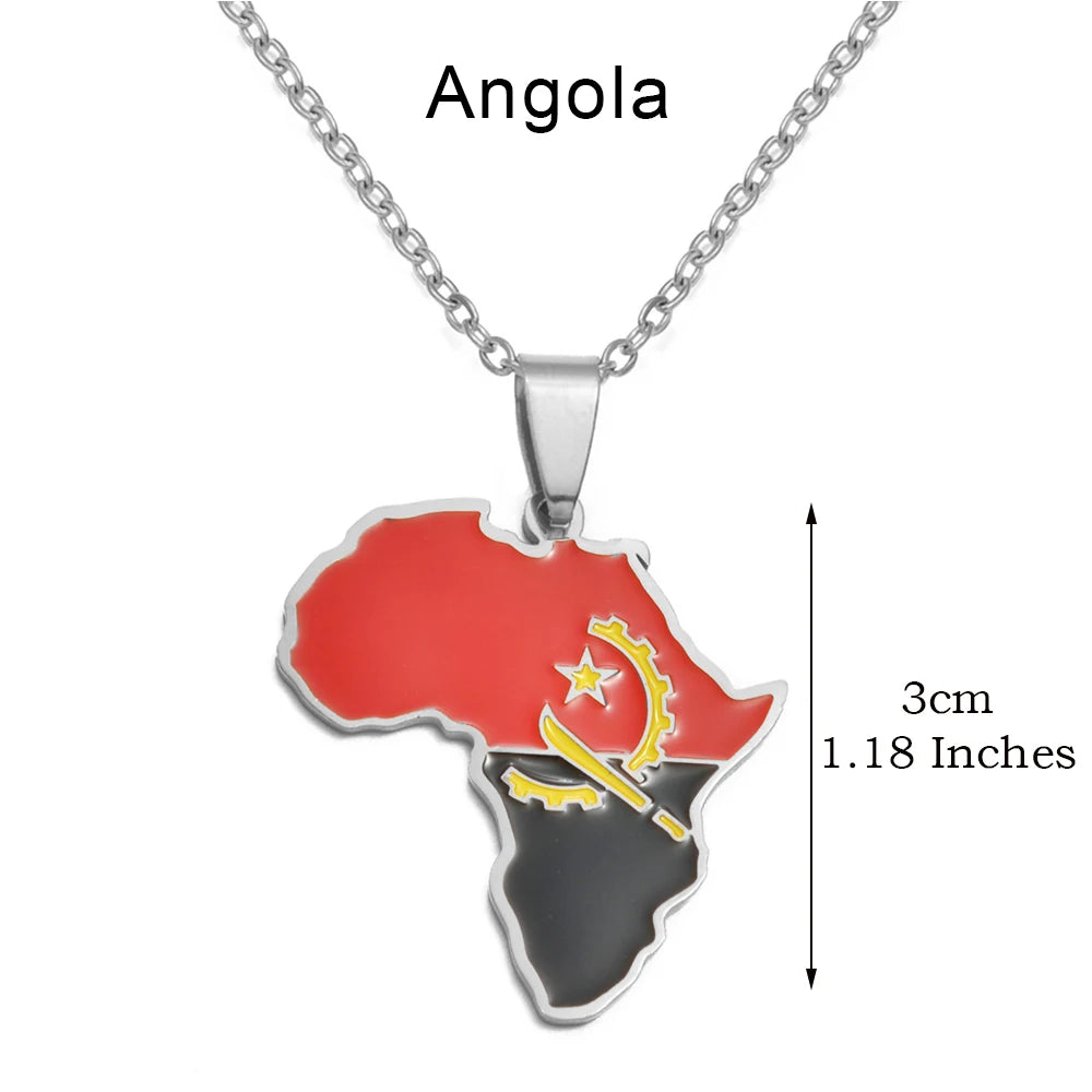 Map Pendant Necklace 🇲🇦🇹🇳🇩🇿🇪🇬 — Gold & Silver | Men & Women