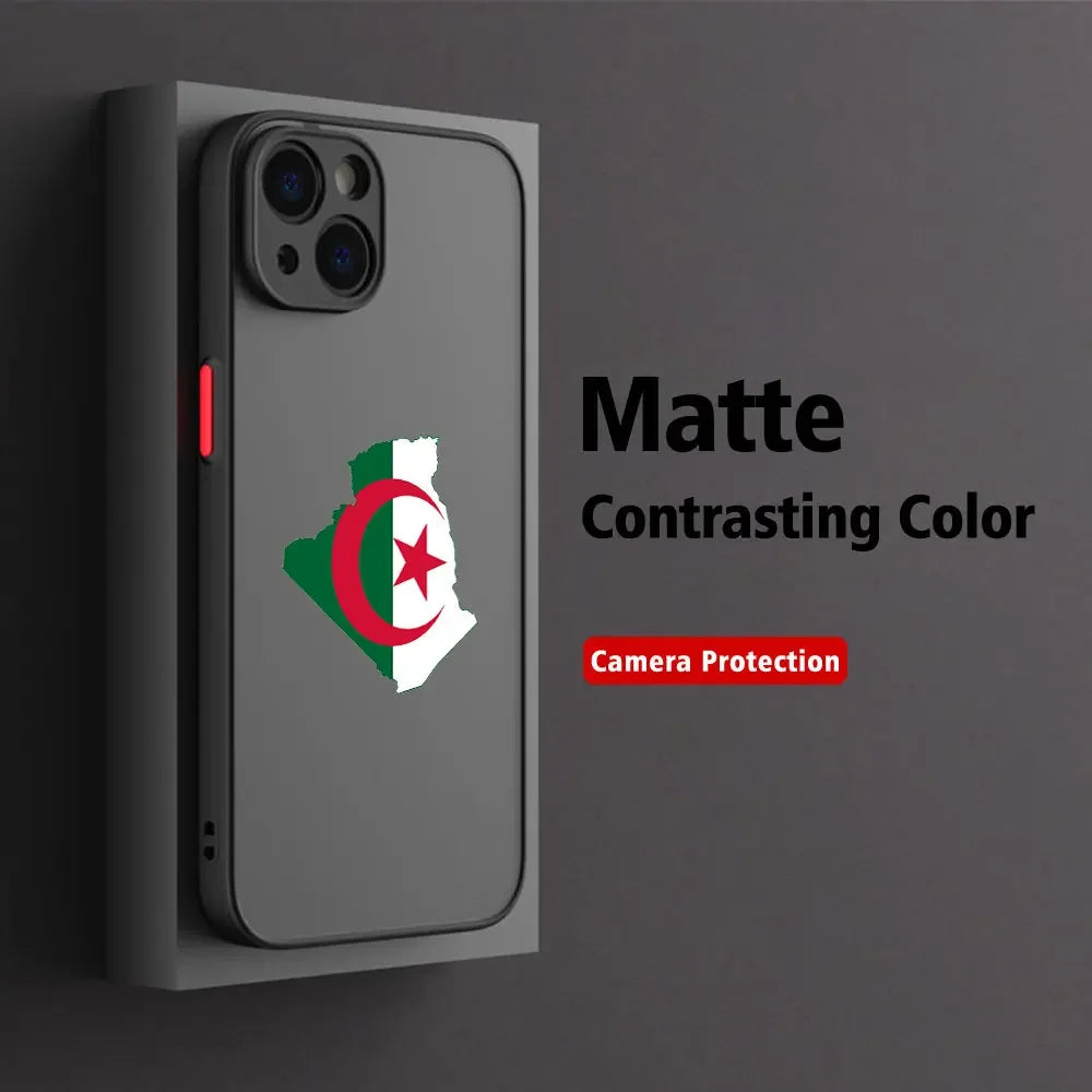 Algeria Map Flag Passport Phone Case For iPhone 🇩🇿