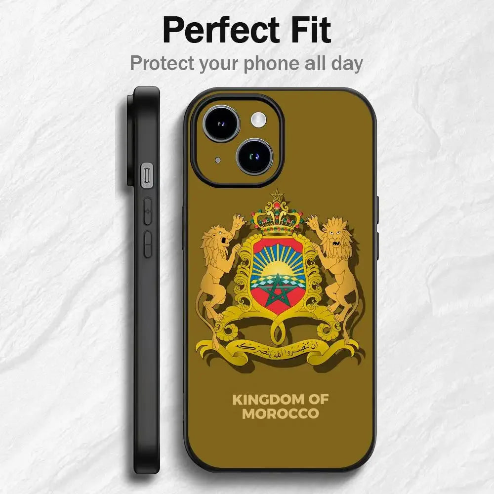 Moroccan Passport Map Shockproof Silicone Case for iPhone 🇲🇦